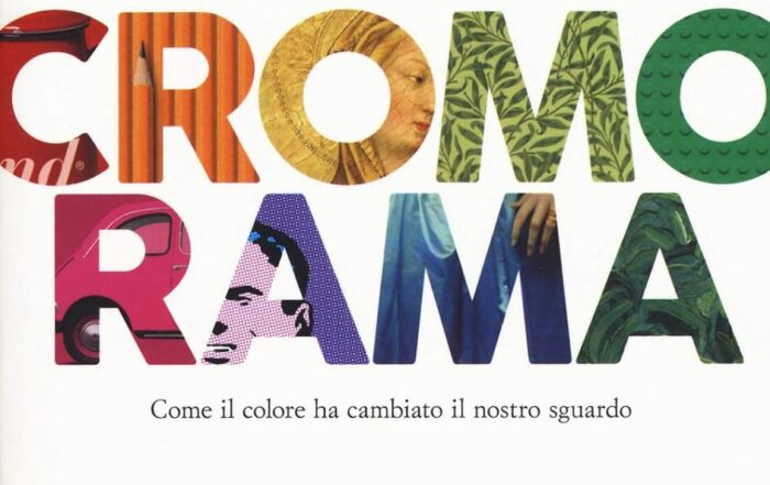 Portada del libro "Cromorama" de Riccardo Falcinelli que explora el impacto del color en la percepción, el arte y la vida cotidiana.