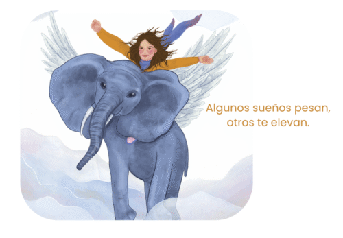 Postal “Algunos sueños pesan, otros te elevan”