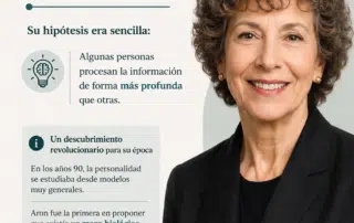 Elaine Aron, investigadora pionera en el estudio de la alta sensibilidad y el rasgo SPS.